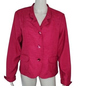Joni B‎ Pink Button Down Blazer Jacket